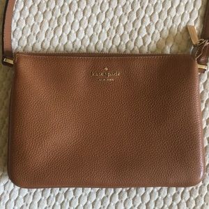 Kate Spade brown leather crossbody handbag